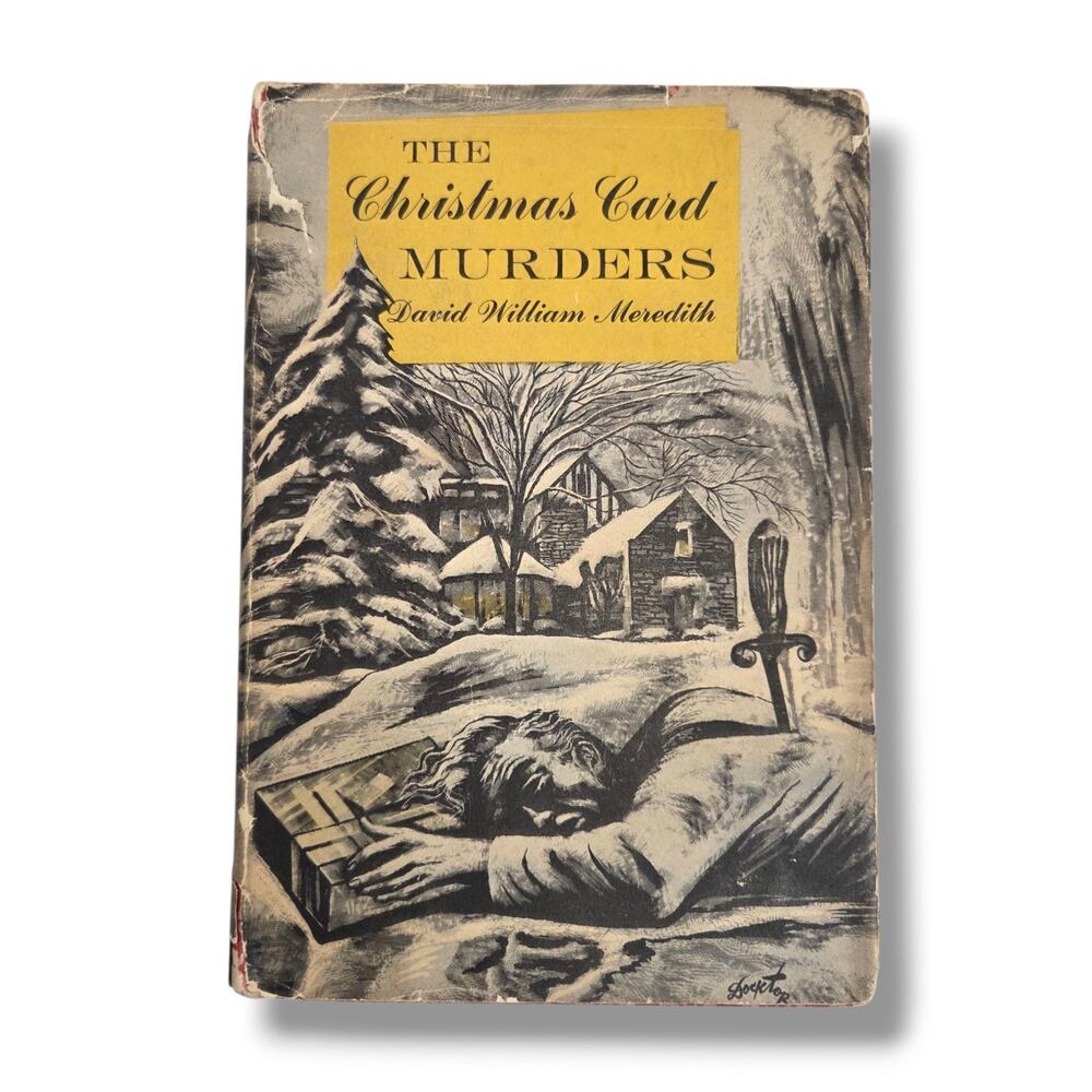 The Christmas Card Murders by David William Meredith Hardcover Vintage Mystery